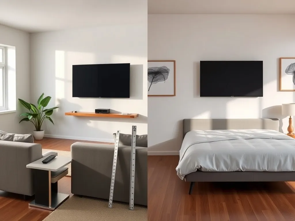 Na jakiej wysokości powiesić telewizor do salonu i sypialni?