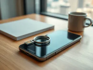 Mężczyzna pracujący przy laptopie w nowoczesnym biurze domowym, korzystający z narzędzi do zarządzania firmą.